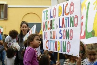 La manifestation à Rome le 05 février 2022 pour célébrer les 30 ans de la loi sur la citoyenneté en Italie.